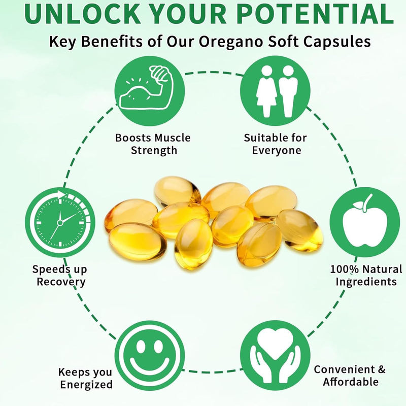 [Australia] - Oil of Oregano with Black Seed Oil,6000mg Oregano Oil Capsules,Non-GMO,Gluten Free,Antioxidant & Immune Support (1) 1 