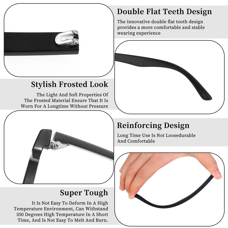 [Australia] - 1 Pair Glasses Arm Replacement, Glasses Legs Replacement Eyeglass Arm Replacement Eyeglasses Arms Legs Replacement Accessories With Screws, Washers, Screwdrivers, Nose Pads (Black) 