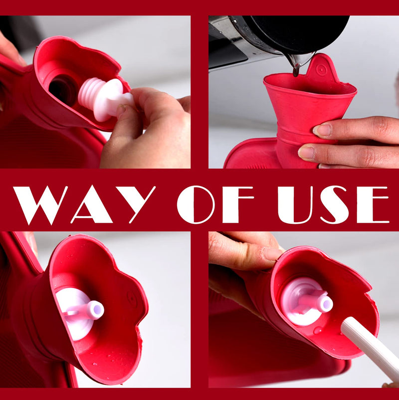 [Australia] - 2 L Enema Bag ，Coffee Enema Bag Kit with 5.0 ft. Long Silicone Hose ,2 Multi-Size Reusable Tips, Controlable Water Flow Valve- Coffee, Shower, Douche & Home Adult Enema Kit（RED） Basic Version 