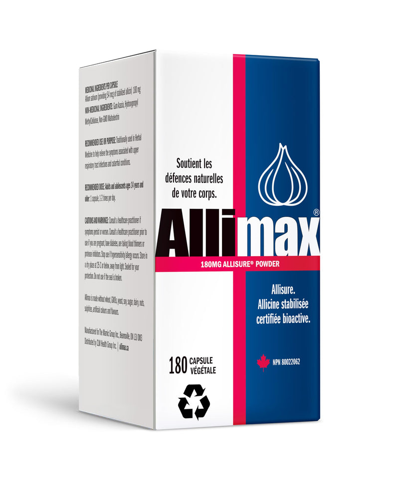 [Australia] - Allimax 180mg 180 Capsules. Supports Your Body’s Immune Function Through Natural Allicin, a Potent Organosulphur Compound Extracted from Clean and Sustainable Spanish Grown Garlic. 