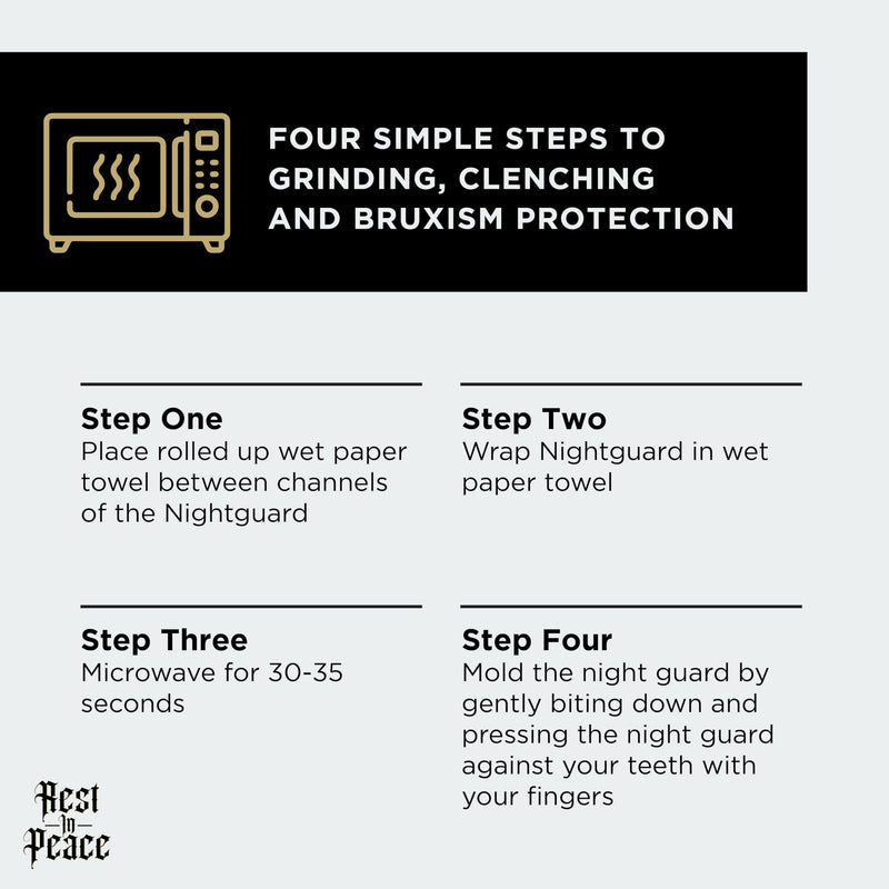 [Australia] - Rest in Peace Night Guard - Pack of Two Moldable Mouth Guard for Teeth Grinding Clenching Bruxism (Clear) Clear 