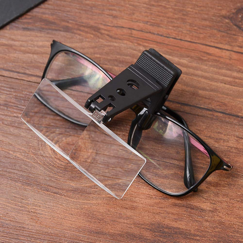 Clip-On Magnifiers For Glasses, Lenses Magnifying Spectacles, Reading Glasses Magnifiers Lenses Readers Unisex - 1.5x, 2.5x, 3.5x Magnification
