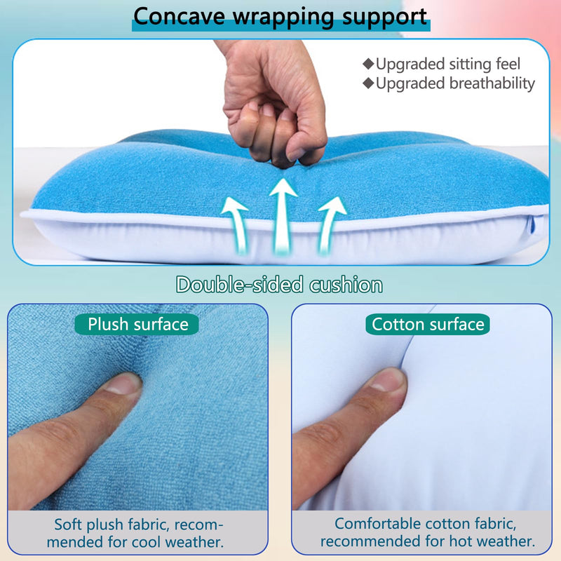 [Australia] - Anti-Bedsore Cushion, Donut Pillows, Pressure Ulcer Cushions, Pillow Tailbone Pain Relief Mat, Soft Pad of Bed Sores for Seniors,Pregnant,Hemorrhoids,Post-Surgery(Blue) Blue 