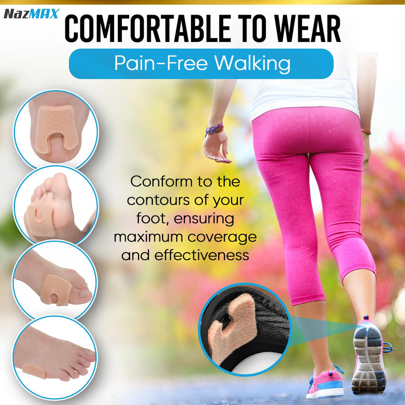 [Australia] - 48-PACK U Shaped Felt Callus Pads Metatarsal Pads Forefoot Foot Pads Pain Relief Foot Cushion Keep Calluses from Rubbing on Shoes Adhesive Pads for Men and Women 