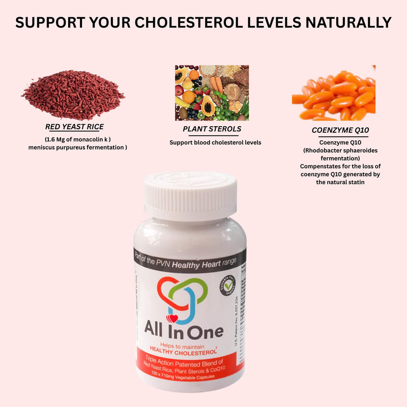 All in One Supplement Plant Sterols CoQ10 for High Strength 120 Vegan Capsules Cholesterol lowering 710mg 1 Months Supply 120 count (Pack of 1)