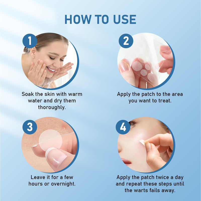 [Australia] - Wart Remover Patches, Quick and Effective Hydrocolloid Waterproof Skin Care Stickers for All Kinds of Skin -FM 144 patch 