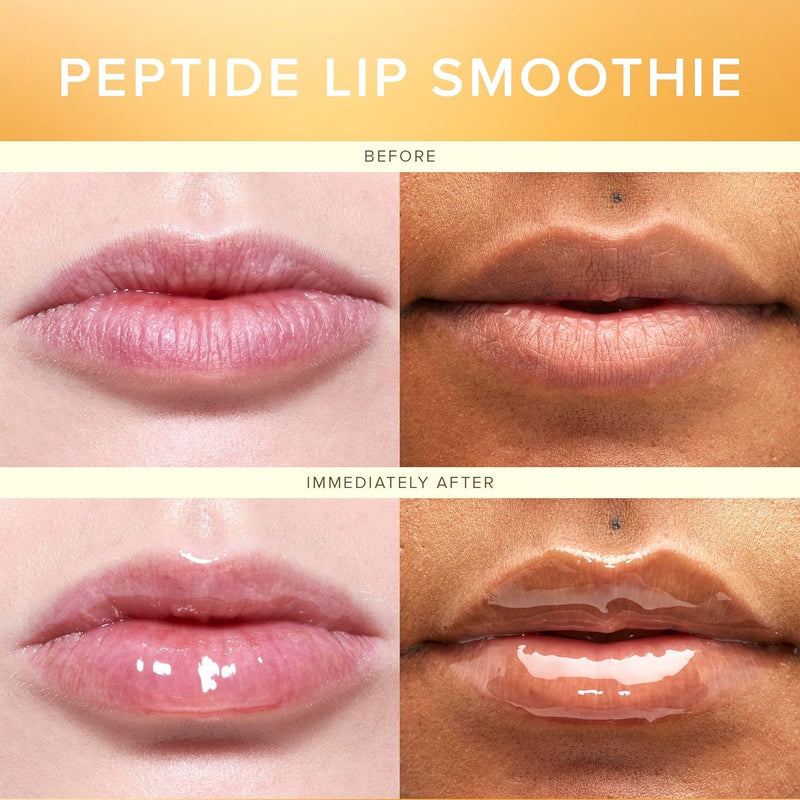 Farmacy Lip Smoothie Peptide Lip Balm - Lip Moisturizer & Plumper with Vitamin C - Honey Vanilla Scented with High Gloss Finish