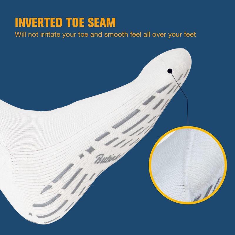 [Australia] - Extra Width Socks for Swollen Feet-4 Pairs Hospital Grip Socks,Bariatric Socks,Diabetic Socks for Women Men 13-15 Black 