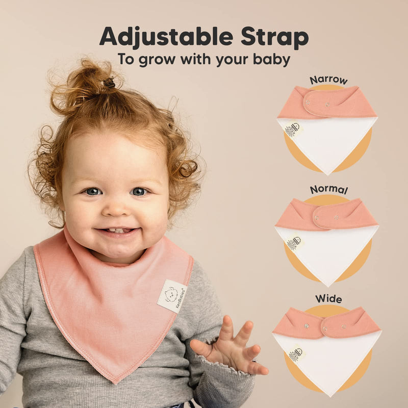 [Australia] - 8-Pack Organic Baby Bandana Drool Bibs for Girls - Super Absorbent Baby Bibs for Baby Girls, Baby Boys, Soft Cotton Bandana Bibs, Baby Drool Bib, Teething Bibs for Infant, Toddler(Muted Pastel) Muted Pastel 