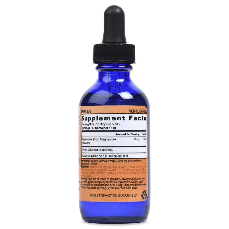 (Glass Bottle) Good State - Liquid Ionic Magnesium Ultra Concentrate (10 Drops Equals 50 mg) (100 Servings per Bottle)