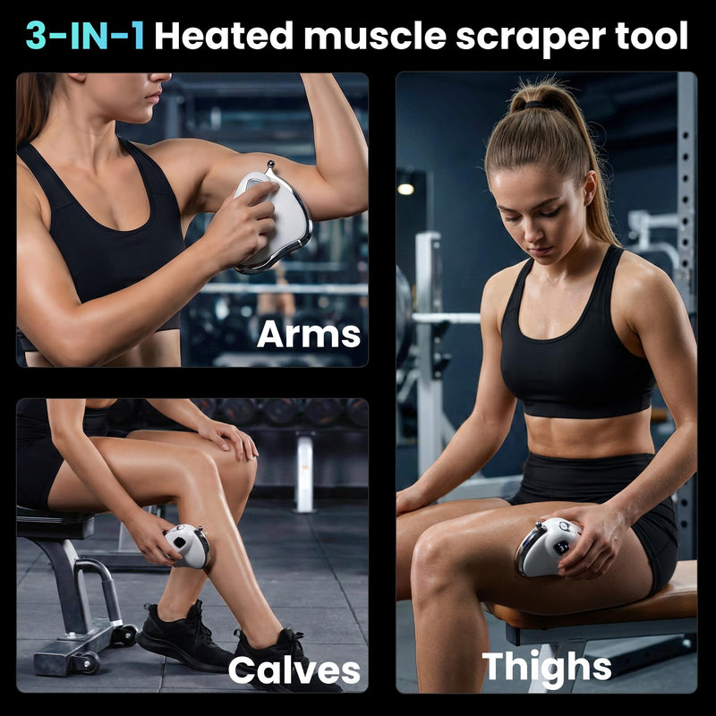 Heated Muscle Scraper Tool, Fascia Massage Scraper Tool, Electric Fascia Knife For Gua Sha, Lymphatic Drainage, And Accelerated Muscle Recovery, Fascia Release Tools For Abdomen, Arms, Waist, And Legs