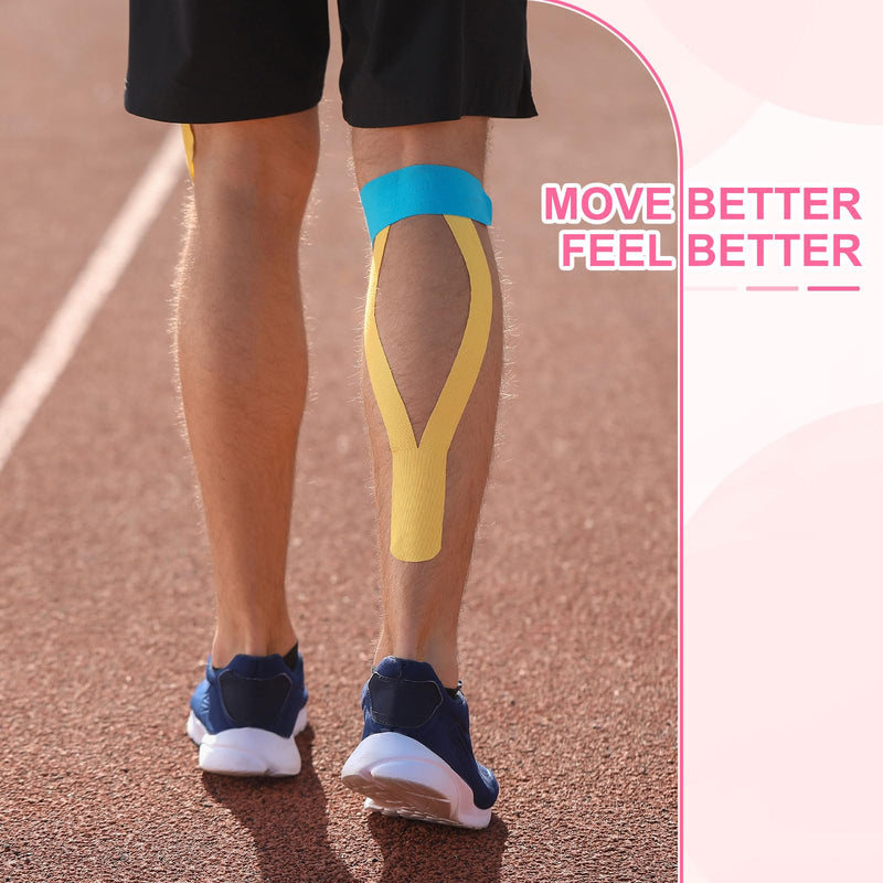 PATIKIL 32M x 5cm Kinesiology Tape Precut, Kinesiology Recovery Tapes Sports Muscle Elastic Athletic Tape for Exercise Knees Strain Joint Support, Black