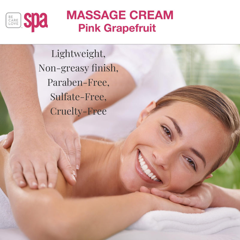 BCL SPA Massage Cream - Body Lotion & Body Cream with Organic Pink Grapefruit, Shea Butter, Aloe Vera, Vitamin E, Argan, and Almond Oils - Nourish & Revitalize skin. Home/Professional use 16 fl oz 16 Fl Oz (Pack of 1)