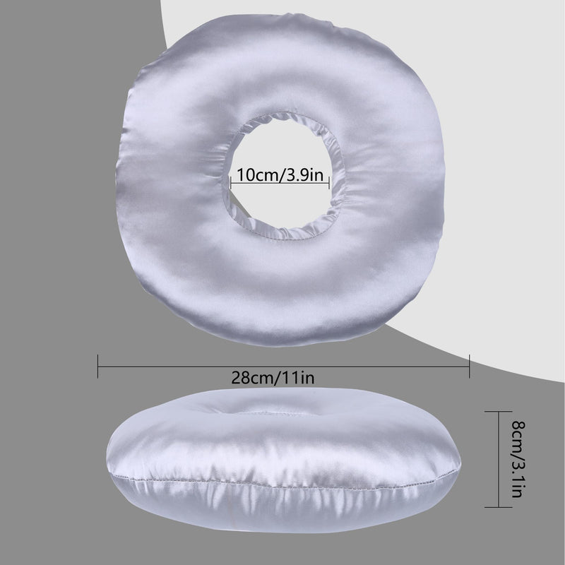 [Australia] - Donut Ear Piercing Pillow for Side Sleepers – Pain Relief, Earring Comfort, CNH Pillow with Ear Hole – Ideal for Side Sleeping with Pierced Ears (Gray) Gray 