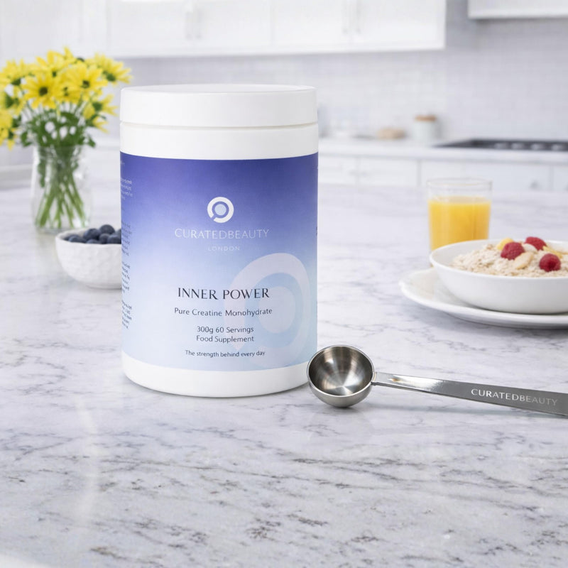 Inner Power Pure Creatine Monohydrate, 300g, 60 Servings, Women's Food Supplement, Fine 200 Mesh Powder, Unflavoured, Gluten and Dairy Free