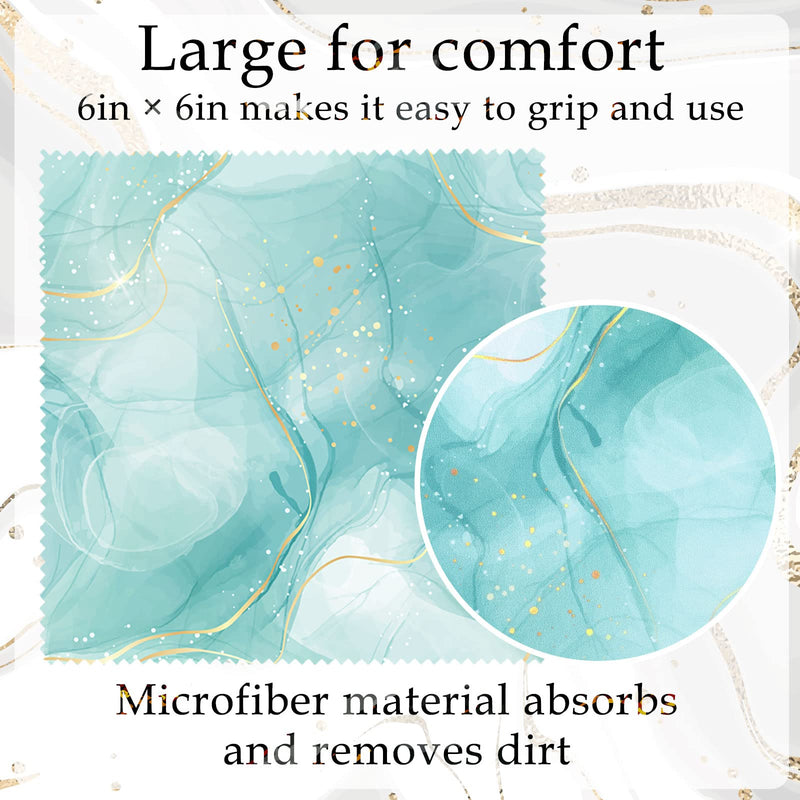 [Australia] - Sinmoe 20 Pcs Microfiber Cleaning Cloth Cute Marble Design Microfiber Cloth Soft Gifts Multicolor Glasses Cleaner Wipes for Eyeglasses Camera Lens Cell Phone Screens Glasses, 6 x 6 Inches 