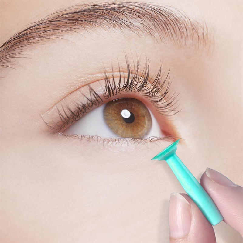 [Australia] - Hshenjhu Set of 5 Contact Lens Removers, Contact Lens Sucker with Storage Case, Green Contact Lens Removal with Tweezers, Contact Lens Remover, for Hard and Soft Contact Lenses Home Travel 