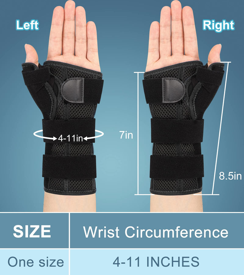 [Australia] - TISMOD wrist bandages, wrist support with thumb splint, left right bandage wrist for tendonitis, carpal tunnel arthritis, sprains, night sleep wrist bandage black right hand 