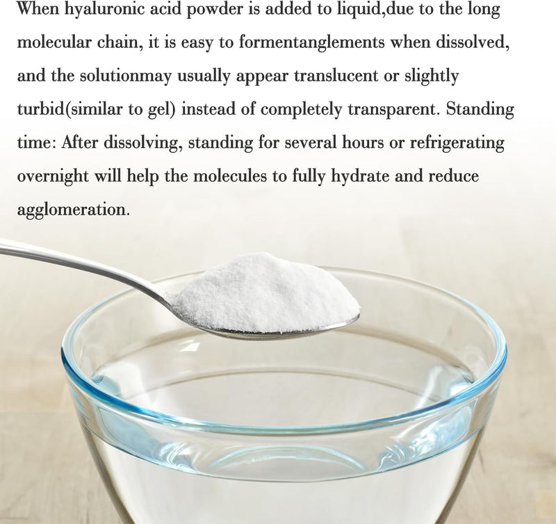 Pure Hyaluronic Acid Powder 100%,Dual Molecular Weight for Deep Hydration, Skin Smoothing & Plumping, Reduces Fine Lines, Ideal for DIY Serums and Daily Skincare,100g