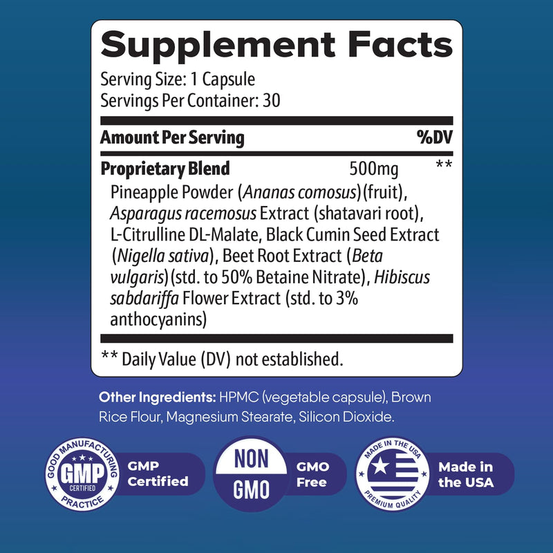 LightSteps Pro – Pineapple, Beet Root & Hibiscus – 30 Ct, 1 Month Supply | Pineapple, Beet Root & Hibiscus, stimulant-free | Non-GMO, Made in USA | Easy-to-swallow daily capsule 30 Count (Pack of 1)