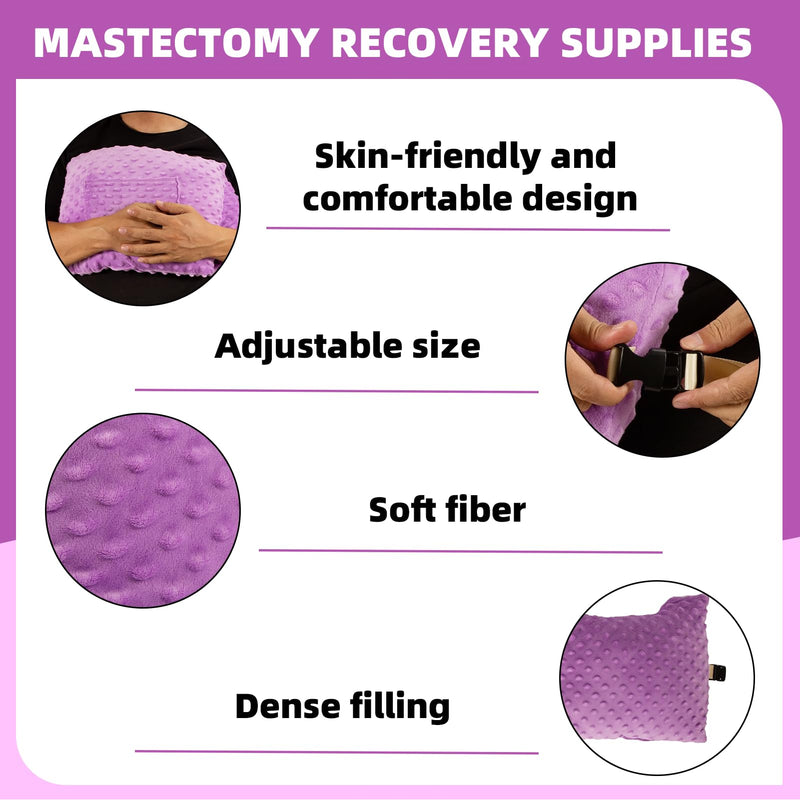 [Australia] - Mastectomy Pillow, Mastectomy Recovery Supplies for Heart Surgery, Breast Cancer, Reduction & Augmentation Patients Sleeping, Recovery Protection After Surgery Gifts Pink 