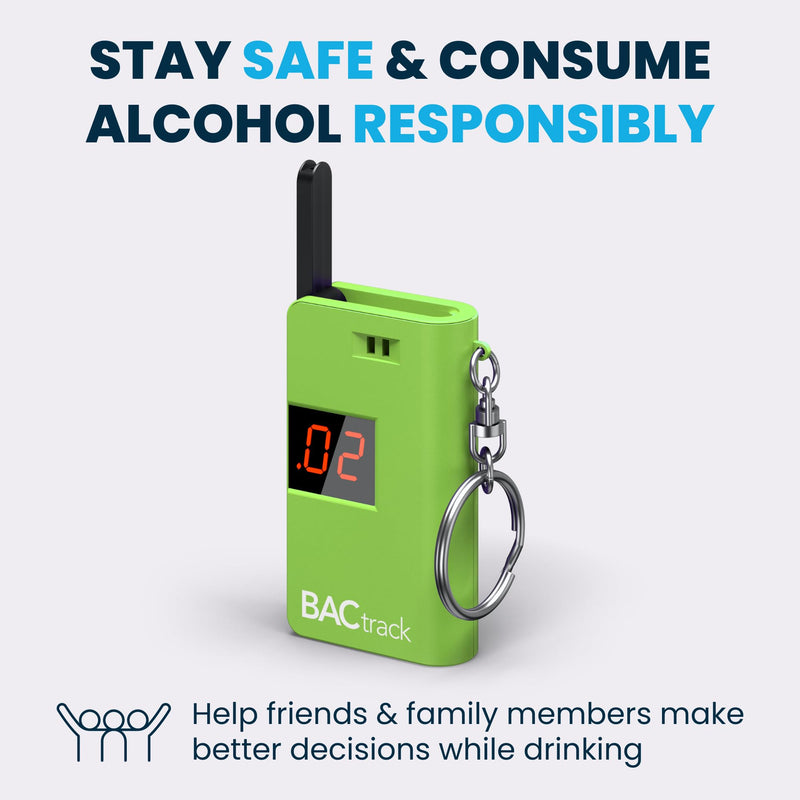 BACtrack Keychain Breathalyzer | Portable BAC Alcohol Tester | Green | 3 Mouthpieces Included | For Home & Personal Use 1