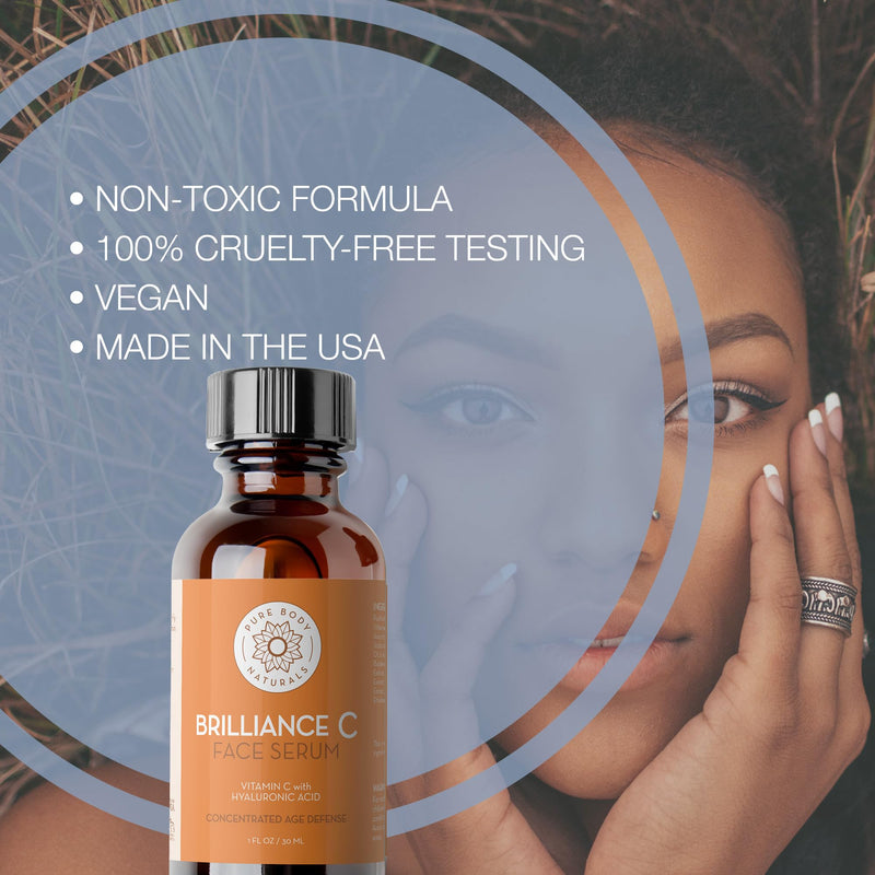 Facial Serum Gift Set for Women, 4 1oz Serums | Set includes hyaluronic acid, retinol, vitamin C and niacinamide serums for a simple face serum routine