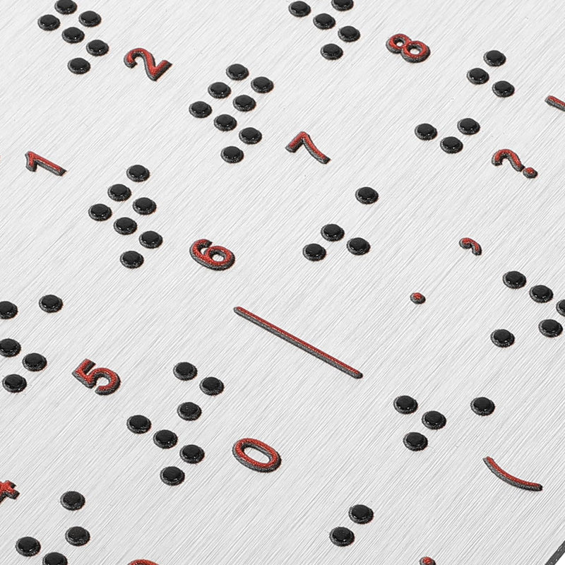 UPKOCH Braille Alphabet Board with Raised Dots for Numbers Punctuation 7.48X4.92 Inch Braille Learning Board Beginner-Friendly Teaching Aid for Blind Children Adults