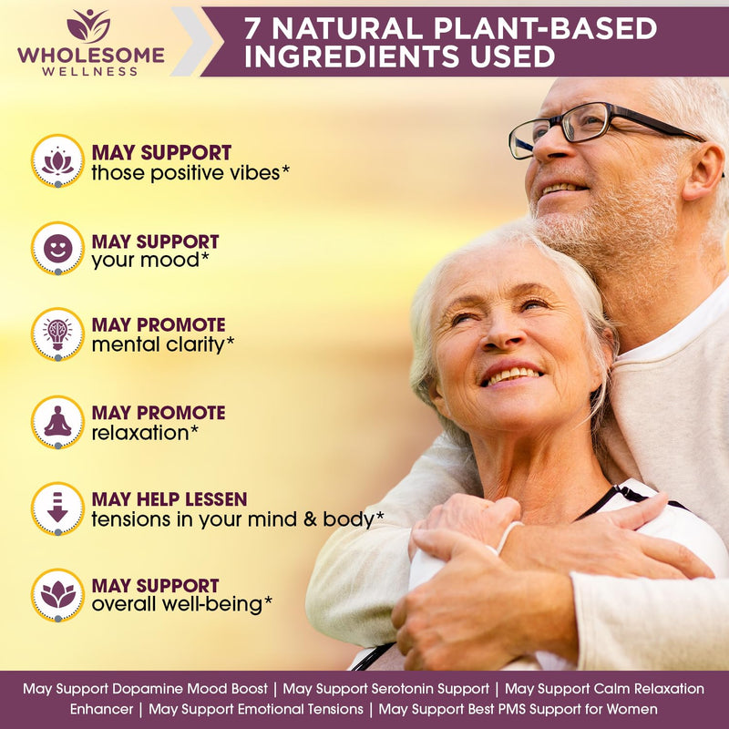 [Australia] - Wholesome Wellness Happy Formula Natural Formula Relief Supplement for Women & Men | 60 Capsules 