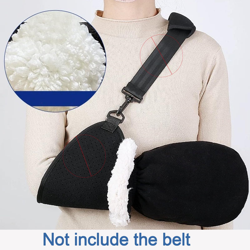Warm Arm Cast Cover, Winter Fleece Hand Plaster Brace Protector for Wrist Finger, Wound Burns Dressing Nursing Supplies Black