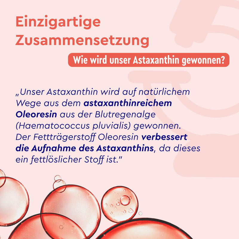 [Australia] - Astaxanthin 14mg high dose - Softgel capsules with oxidation protection* - 190mg microalgae extract (Haematococcus pluvialis) - With vitamin E - 4-month supply (60 pieces) - Carefully laboratory tested 