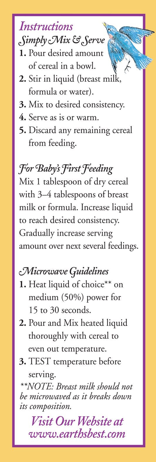 [Australia] - Earth's Best Organic Infant Cereal, Whole Multi-Grain Cereal, 8 Oz 