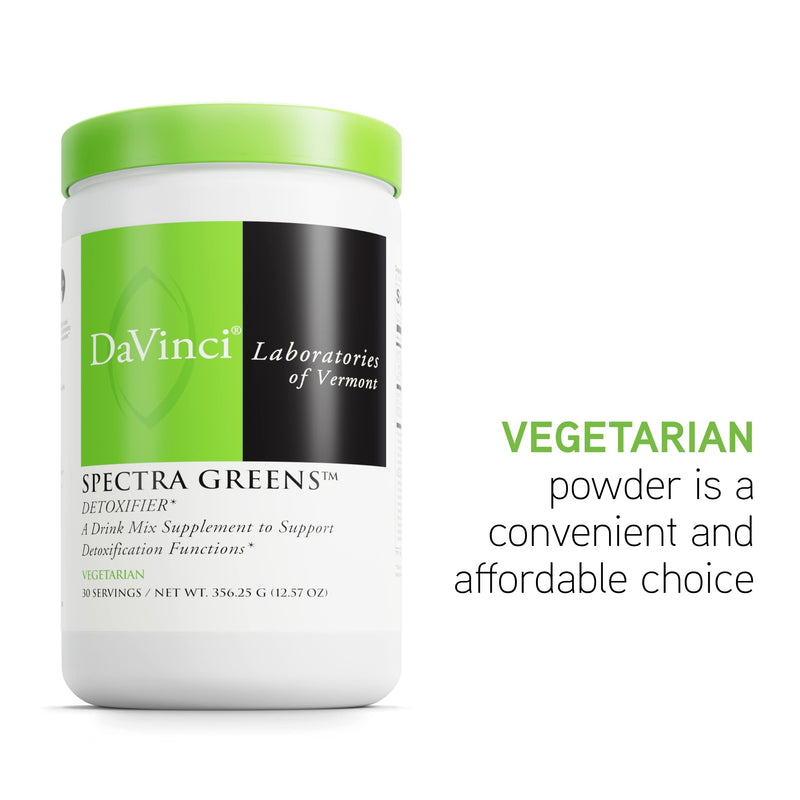 DAVINCI Labs Spectra Greens Detoxifier - Probiotic Supplement Aids Digestive & Heart Health & Detoxification* - Immune Health Supplement with Digestive Enzymes - 30 Servings (356.25 g)