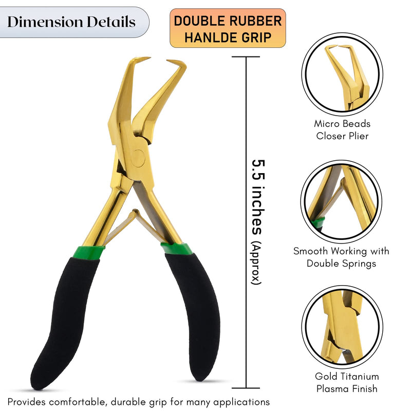 [Australia] - Self Tanner Hair Tools Pro Hair Extension Tools Kit, Hair Extensions Remover Pliers Set, Micro Beads Hair Pulling Hook 