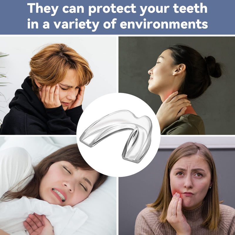 [Australia] - Women Mouth Guard for Teeth Grinding, Pack of 8 Moldable Mouth Guards for Clenching Teeth, Comfortable Night Guard for Teenagers Sport Athletic, Whitening Tray Medium Size 