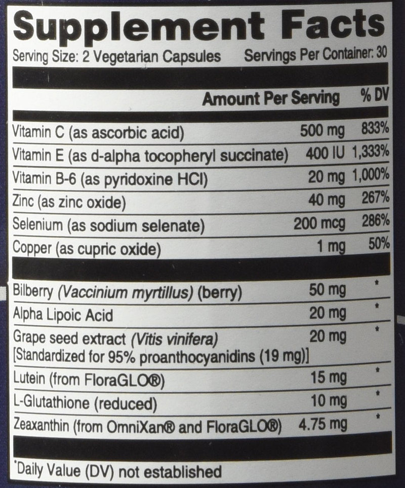 [Australia] - Doctor Formulated AREDS 2 Plus Eye Vitamins with Zeaxanthin Plus Lutein - Bilberry and Grape Seed Extract - Premium Eye Health Formula - 60 Eye Supplement Capsules of VisiVite Gold Plus 1 Pack - 60 Capsules 