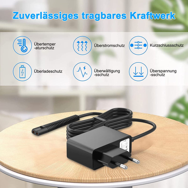 [Australia] - 12V charging cable for Braun shaver series 9 8 7 6 5 3 1 & Silk-epil 9 7 5 adapter power supply type 492 5544 5542 charger charging cable for Braun S1 S5 S6 S7 S8 S9 power cable trimmer shaver charger 