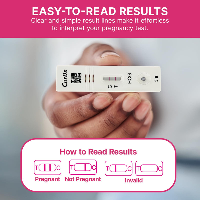 [Australia] - CorDx Early Detection Pregnancy Test Kit, Urine Tests for Easy at Home hCG Level Testing, Tester for Pregnant Women, Clear, Fast and Reliable Result with Over 99% Accuracy, 21 Pack Cassettes 21 Count (Pack of 1) 
