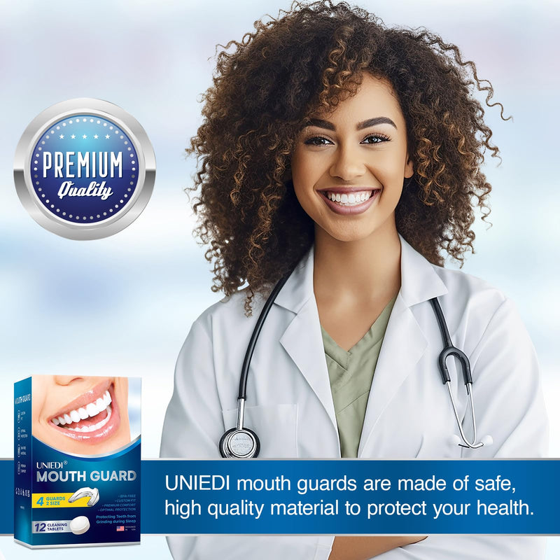 [Australia] - Anti Grinding Guard, Mouth Guard for Grinding Teeth at Night, Mouth Guard for Clenching Teeth at Night, Night Guards for Teeth Grinding with 12 Cleaning Tablets 