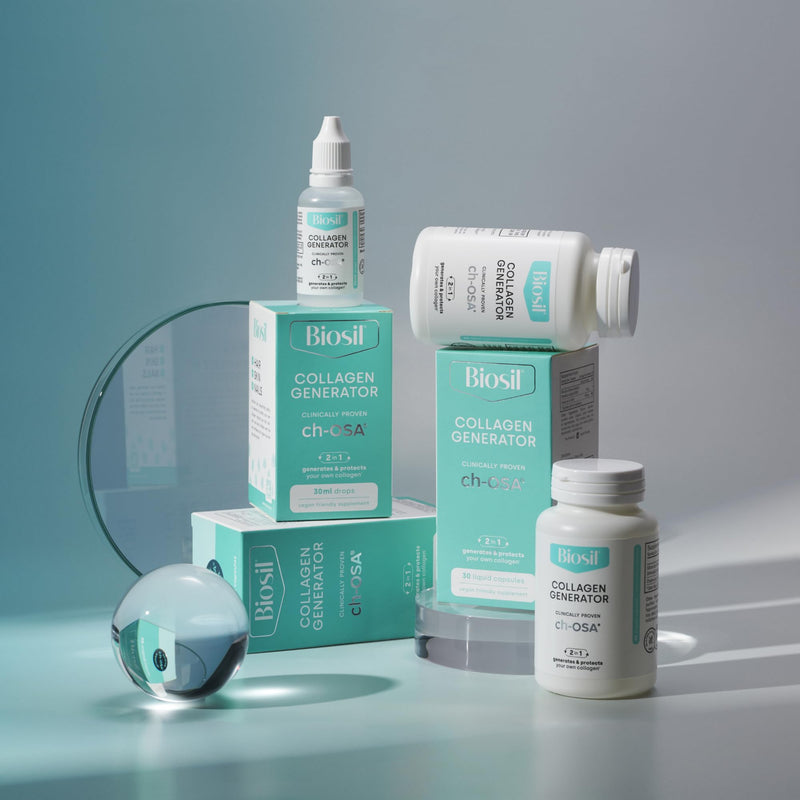 [Australia] - Biosil Collagen Generator - 120 Capsules - with Patented ch-OSA Complex - Generates & Protects Your Own Collagen - GMO Free - 120 Servings 1 Count (Pack of 120) 