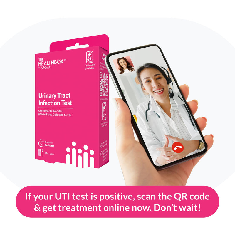 Urinary Health Test Strips | At-Home Wellness Monitoring Kit for Men, Women, and Children | Fast 2-Minute Results | Non-Invasive | 3 Tests | HSA/FSA Eligible by AZOVA UTI Test strips
