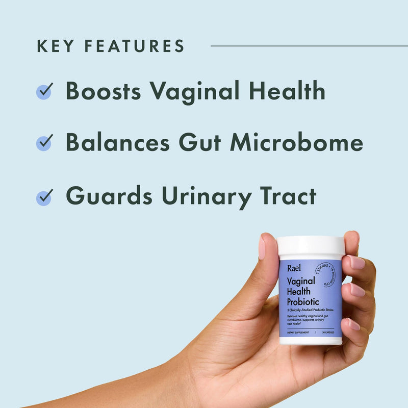 [Australia] - Rael Probiotics for Women - pH Balance Supplement with Prebiotics, Vaginal Immune Health, Yeast & Flora Support, Odor Control, Vegan (30 Servings) 