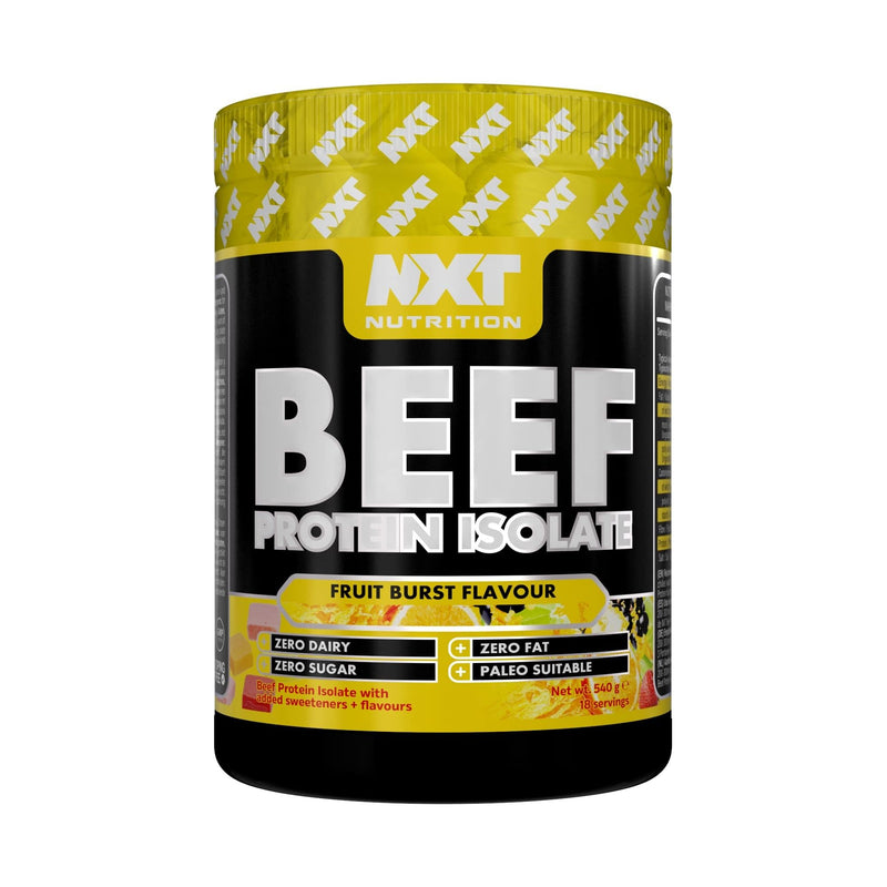 NXT Beef Protein Isolate 540g - High Protein Powder in Natural Amino Acids - Paleo, Keto Friendly - Dairy and Gluten Free | 540g (Fruit Burst)