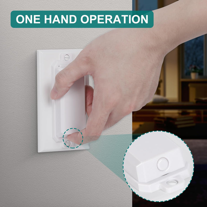 [Australia] - Light Switch Cover Guard, Child Proof Wall Switch Cover Protects Your Lights or Switches from Being Accidentally Turned ON or OFF by Children and Adults, Rocker Style (White, 2 Pack) 