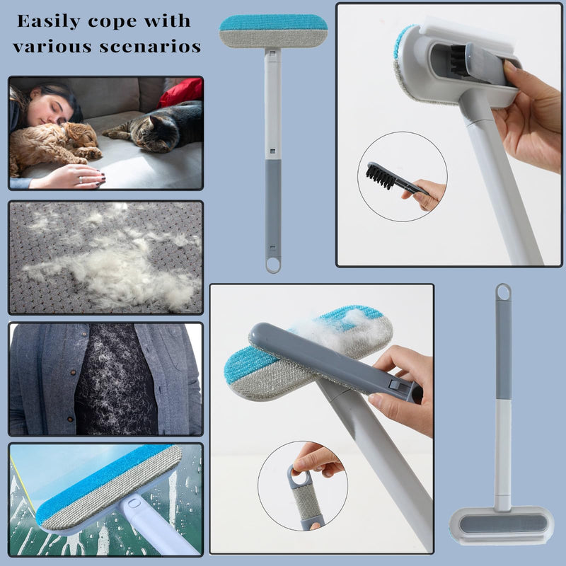 Multifunctional Pet Hair Remover, Reusable Pet Hair Remover, 4 in 1 Washable Lint Brush for Dog and Cat Hair, Gentle on Couches, Carpets, Clothes, Bedding