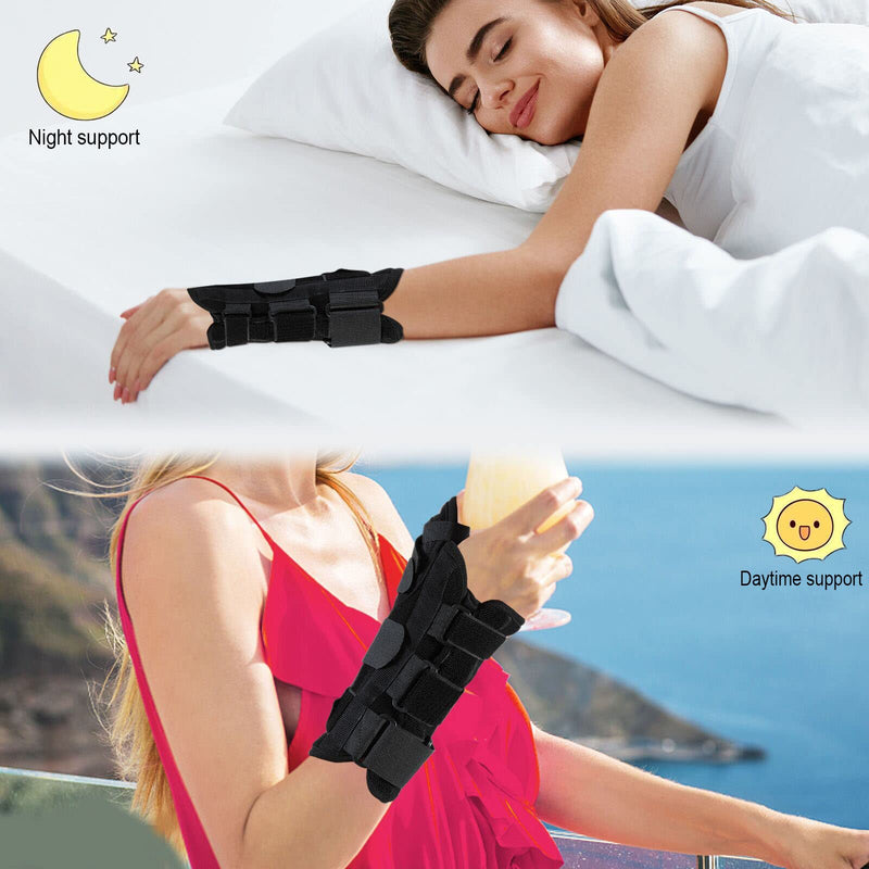 Wrist Brace with Thumb Spica Splint for De Quervain's Tenosynovitis Carpal Tunnel Pain Wrist & Thumb Stabilizer for Tendonitis Arthritis, Sprains & Fracture Forearm Support Cast (Left M/L) Left Update Medium / Large