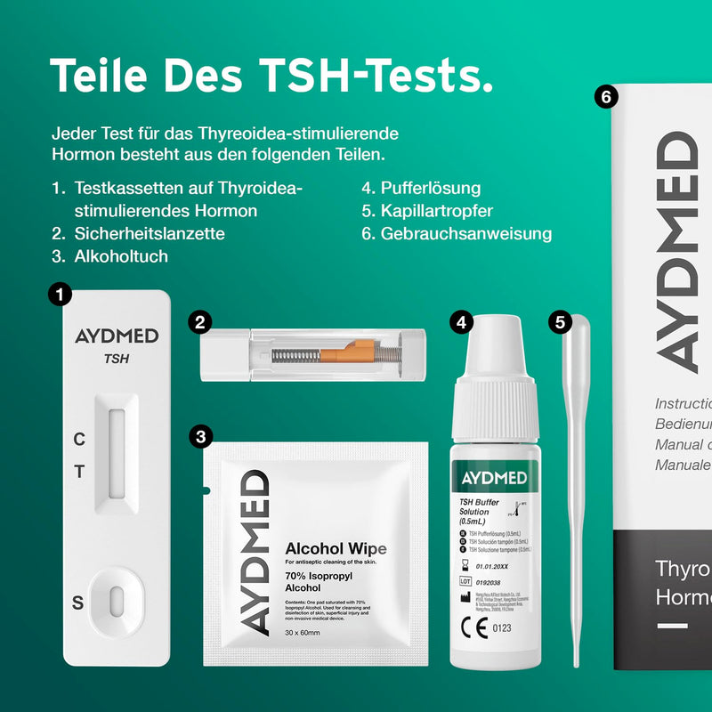 [Australia] - 2 x AYDMED test for thyroid stimulating hormone | Thyroid test kit for self-testing at home for blood testing for hypothyroidism | Test for hypothyroidism 