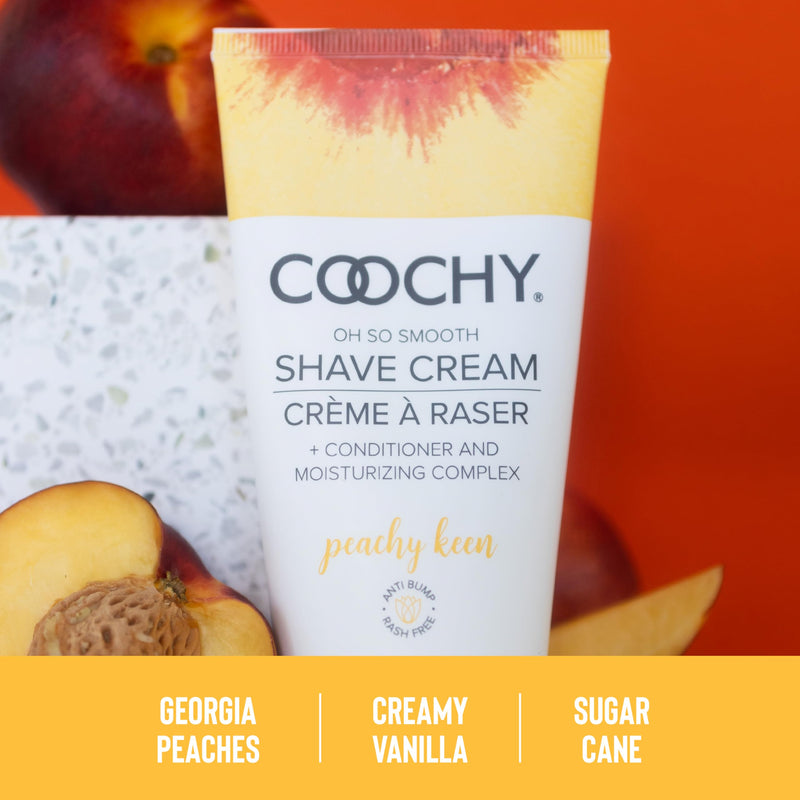 Coochy Shave Cream - Moisturizing Shave Lotion - Gentle Intimate Shaving Cream - For Bikini Area, Underarms, Legs & More - Rash-Free, Hydrating Formula - Peachy Keen, 7.2 oz 7.2 Fl Oz (Pack of 1)