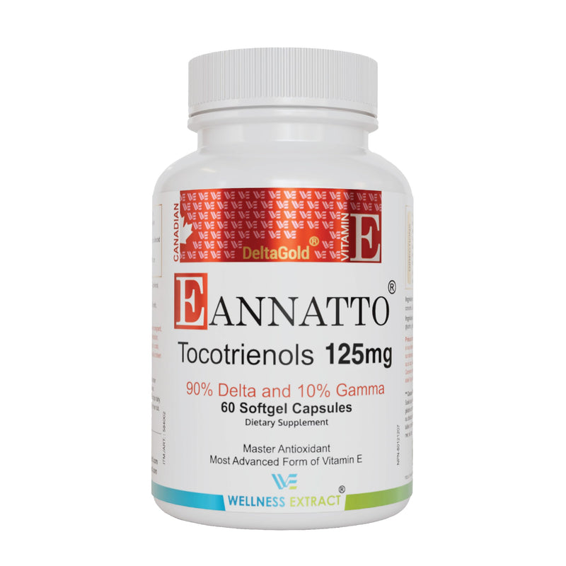 [Australia] - Eannatto Tocotrienols Vitamin E Supplements Tocopherol Free, Supports Immune Health, Non-GMO, Gluten Free & Antioxidant (125MG 60 Softgels) 125 MG 60 Softgels 
