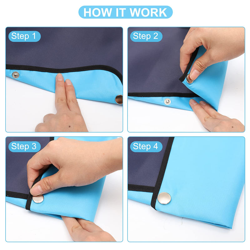 [Australia] - Adult Bibs, Bibs for Adults Eating Washable, Reusable Adult Clothing Protectors with Crumb Catcher Style 1 